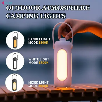 10000mAh משולבת LED קמפינג מנורה אוהל אור ניתן לעמעום תאורה חיצונית פנס סוללה חירום פנס 3 צבע