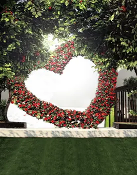 5x7ft עץ פרחים אדומים הלב אוהב צילום תפאורות צילום אביזרים סטודיו רקע