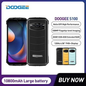 DOOGEE S100 מחוספס טלפון 120Hz Helio G99 6.58