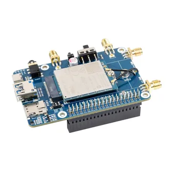 EM06-E LTE Cat-6 הכובע עבור Raspberry Pi, כפול אנטנות LTE-A, רב אזורי רב הלהקה, GNSS