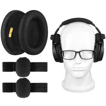 Geekria QuickFit אוזניות כריות אוזניים ערכת המשקפיים, תואם עם Bose QuietComfort QC45, QC35, QC35 ii