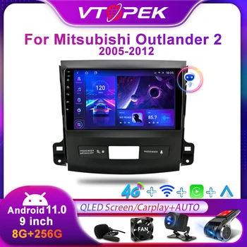 Vtopek 2Din 4G אנדרואיד 11 רדיו במכונית מולטימדיה נגן וידאו עבור מיצובישי נוכרי 2 2005-2012 ניווט GPS Carplay סטריאו