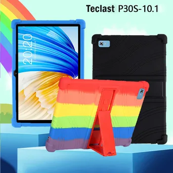 במקרה Teclast P30S 2022 10.1 Tablet מקרה סיליקון רך Funda לכסות על Teclast P20 P20HD M40 Pro Tablet Stand מעטפת הגנה