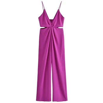 ג ' ני&דייב בסגנון צרפתי אופנה בנות סגול מסיבת אוברול לנשים ברחוב סקסי הולו עיצוב סרבל