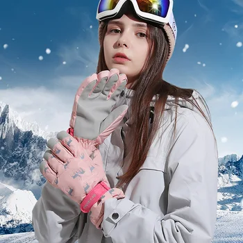החורף 2020 סקי, כפפות ספורט תחת כיפת השמיים נשים עמיד למים windproof בתוספת קטיפה חם אופניים חשמליים רכיבה כפפות
