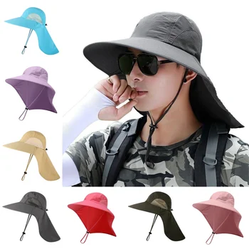 השמש בקיץ כובעים הגנת UV חיצונית ציד דיג קאפ עבור גברים, נשים, קמפינג מגן דלי כובע עם צוואר דש דייג הכובע