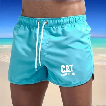 חדש Mens לשחות מכנסיים קצרים מהירים יבשות קיץ החוף לוח בגדי אופנה מטח קצרים חתול בגד ים מכנסיים קצרים