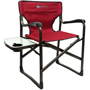 מנהל כיסא קמפינג - אדום עם שולחן צד - נוח ופרקטי כיסא קמפינג