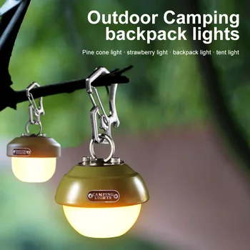 נייד LED אור קמפינג עמיד למים אוהל פנס לפיד חיצוני תרמיל אור נטענת מיני פנס גן תליית מנורה