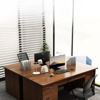 שולחן שולחן העבודה במשרד שולחנות צוות מחשב מודרני הבוס שולחנות משרד ללמוד Secretaire Escritorio Ordenador עבודה ריהוט QF50OD