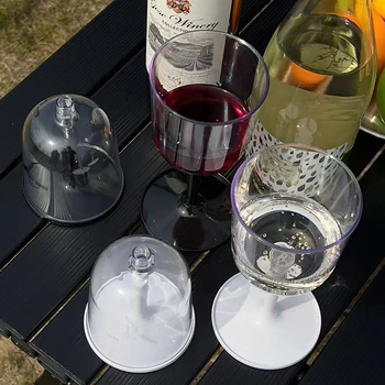 שרף נסיעות כוסות יין נייד נתיק כוס קוקטייל קל ליפול התנגדות מחוסמת לשימוש חוזר עבור קמפינג חיצוני