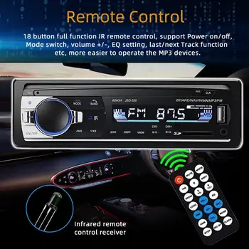 12v Autoradio סטריאו רדיו במכונית Din 1 Bluetooth Fm Aux קלט אודיו Sd דיבורית משאית Usb לרכב מקלט Mp3 Wma R9p2