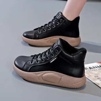 2023Sneakers נשים פלטפורמת מזדמנים מוקסינים צבע מוצק נשים דירות נעלי אוקספורד ספורט גופר, נעלי סתיו Zapatillas Mujer