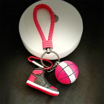 3D תלת ממדי אופנה ספורט נעלי כדורסל מחזיק מפתחות נעל דגם כדורסל הרכב מחזיק מפתחות תרמיל תליון מעולה pend
