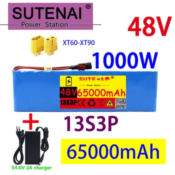 48v65ah 1000W 13s3p 48V lithium ion battery pack עבור בגודל 54.6 V אופניים חשמליות קורקינט עם עב 