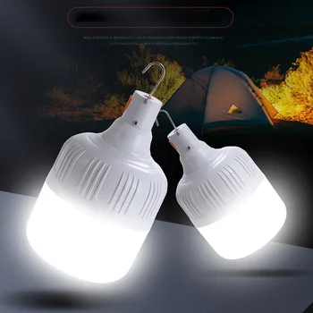 60w 100W אור קמפינג נטענת USB LED תלוי חירום הנורה אוהלים תאורה ציוד קמפינג נייד פנסים s1