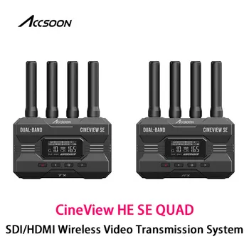 Accsoon CineView הוא SE QUAD 2.4 Ghz 5Ghz Dual Band Wireless שידור וידאו מערכת SDI&HDMI, מצלמה מקלט משדר