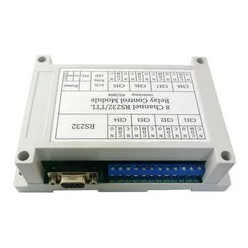 DC12V 8CH 2 ב 1 RS232/TTL232 מחשב UART ממסר מודול סדרתי Pport מתג שליטה מרחוק על PLC מצלמה מערכת בקרה תעשייתית