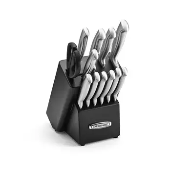 Farberware Edgekeeper 13 חלקים Pro עצמית חידוד הסכין בלוק להגדיר Blackkitchen סכינים סט , בעל סכין