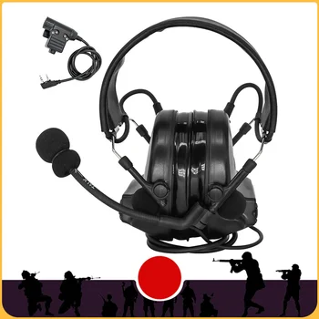 Hearangel טקטי אוזניות COMTAC II,נשמע איסוף הפחתת רעש & קנווד 2 Pin U94 דיבור / שידור איירסופט Activitie ירי אוזניות