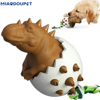 MIAODOUPET חם מכירות גומי עמיד הכלב ללעוס צעצוע דינוזאור טוחנת עם חבל כותנה כלב צעצוע אינטראקטיבי לכלב צעצועים לכלבים, צעצועים