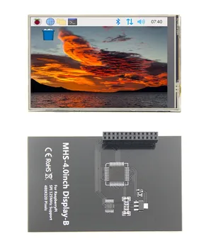 RPi 3B+/4ב MHS 4.0 אינץ 26P SPI LCD TFT מסך מגע עם מתאם לוח ST7796S IC XPT2046 320*480 Raspbian/Ubuntu/קאלי/RetroPie