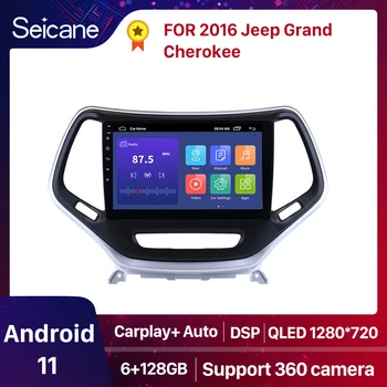 Seicane 2Din אנדרואיד 11 QLED DSP Carplay אנדרואיד לרכב אוטומטי רדיו מולטימדיה נגן וידאו ב-2016 ג 'יפ גרנד צ' ירוקי