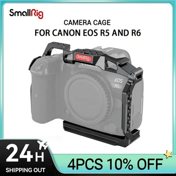SmallRig מצלמת DSLR הכלוב עבור Canon EOS R5 R6 R5 C מובנה קר הנעל נאט 
