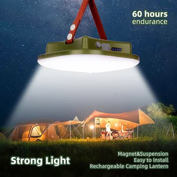 ZK30 חדש 15600MAH 80W נטענת LED קמפינג אור חזק עם מגנט זום נייד לפיד אוהל אור עובד תחזוקה תאורה