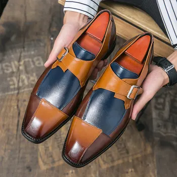 גודל גדול 38-48 עור Slip-on דרבי נעליים לגברים לבוש עסקי מזדמן נעלי גברים לנשימה נוחה גברים הרשמית של נעליים