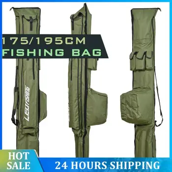 דיג תיק 175/195cm בד אוקספורד דיג דיג רוד המוביל כלי אחסון תיק גדול קיבולת פיתוי דיג דיג תיקולים