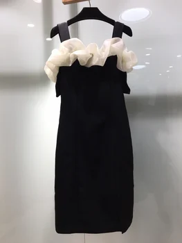 האביב החדש קטן סקסי סטרפלס שמלה ארוכה גרסה של הגוף העליון הרזיה