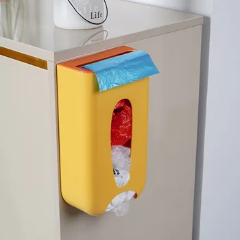 הביתה שקית זבל תיבת אחסון במטבח שקית פלסטיק אחסון מדף תלייה על קיר קניות שקיות מכונת המטבח Accessorie