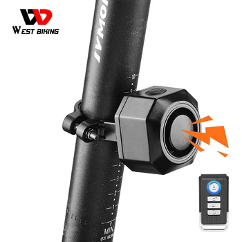 ווסט רכיבה על אופניים Pro אופני אזעקה USB לטעינה IP65 עמיד למים אופניים נגד גניבת אזעקה 110dB שליטה מרחוק דרך MTB אלחוטית בל