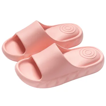 חדש קיץ נשים גברים נעלי אמבטיה עבה פלטפורמת החלקה הביתה רך כפכפים חוף סנדלי נשים מגלשות מקורה חיצוני