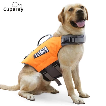 כלב הצלה מחמד חגורת בטיחות מתכווננת הכלב מציל חיים Ripstop מחמד הצלה עם הצלה לטפל גדולות ובינוניות כלבים