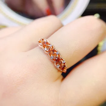 כסף סטרלינג 925 טבעת טופז טבעי פנינה הטבעת של נשים מותרות חינם דיוור תכשיטי נשים המקורי של תכשיטי בוטיק
