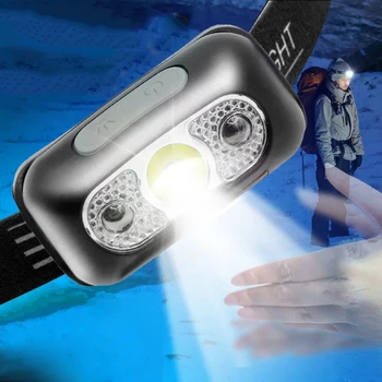 לפיד דיג נייד פנס מיני נטענת קמפינג חיישן חיישן פנס תנועה מנורות הגוף אורות ראש חוצות