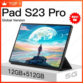 מחשב הלוח החדש S23 Pro Android13. הגירסה העולמית 12GB512GB Snapdragon888 Tablet PC 5G Dual SIM כרטיס WIFI HD 4K משטח 10000mAh נטבוק
