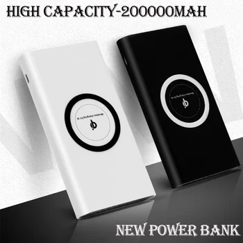 משלוח חינם 2023NEW אלחוטית FastCharging PowerBank נייד 200000mAhLED תצוגה חיצוני BatteryPack ForHTC PowerBank IPhone