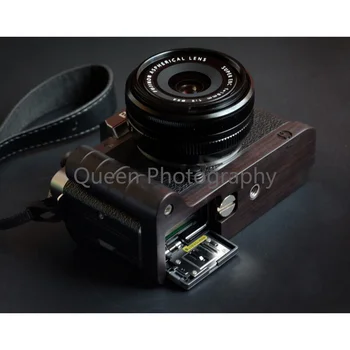 עץ ידית אחיזה L צלחת פוג ' י X-T100 עבור Fujifilm X-T100 המצלמה בעבודת יד מעץ הובנה חצובה מהיר שחרור המלחציים 카메라 핸들 샤오미
