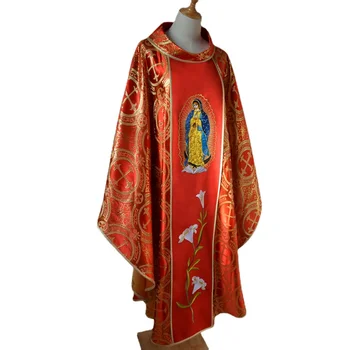 צ ' סובל תחפושת גותית כומר רומי בגדי הכמורה החלוק גבירתנו של גואדלופה הבתולה מרי הכנסייה הקתולית הכומר בגד