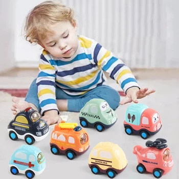 תינוק קריקטורה האינרציה מכונית צעצוע חסון התרסקות עמיד מכוניות מיני מסוק משטרה מונית אמבולנס מודל ילדים יום הולדת Christma מתנה